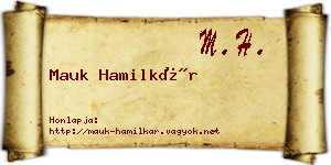 Mauk Hamilkár névjegykártya